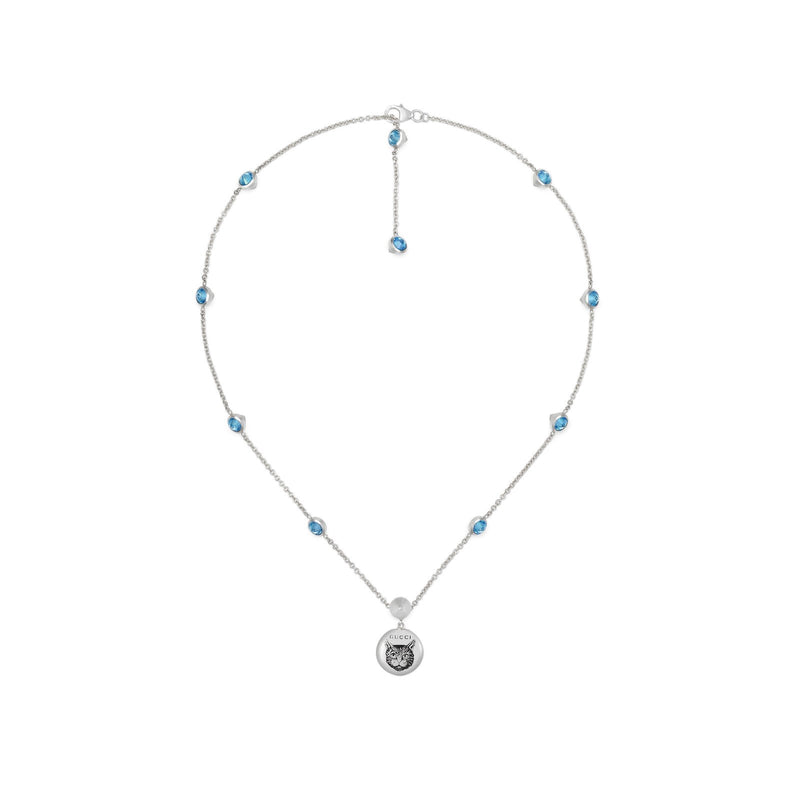 Gucci Sterling Silver Blind For Love Necklace