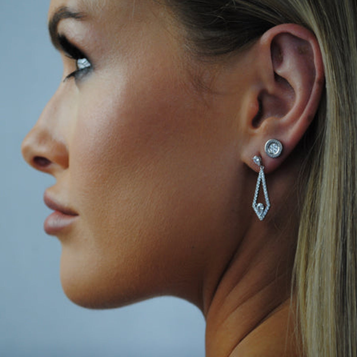 Georgini 925 Sterling Silver Reflection Signature Stud Earring