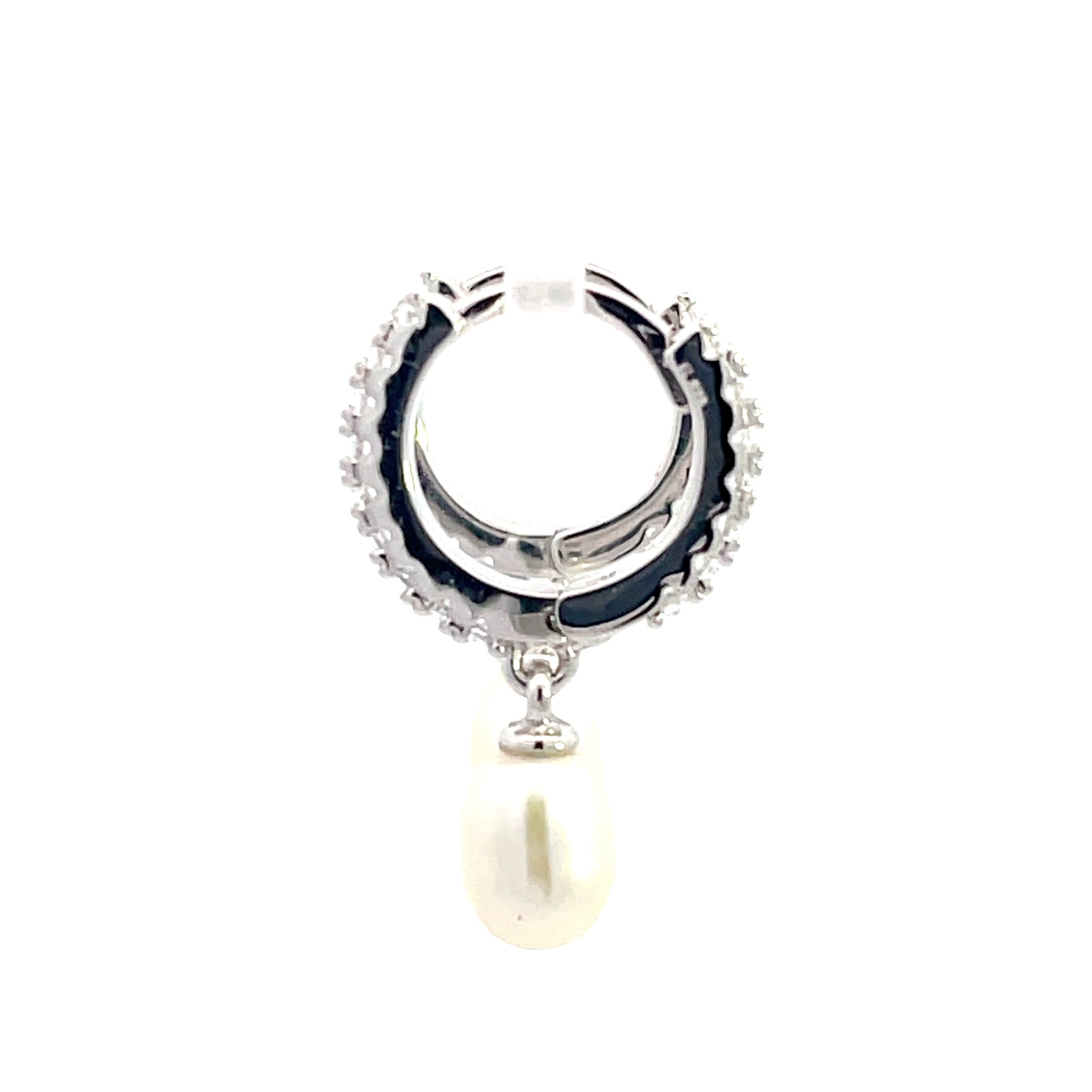 Georgini Oceans Bondi Freshwater Pearl & Silver Earrings