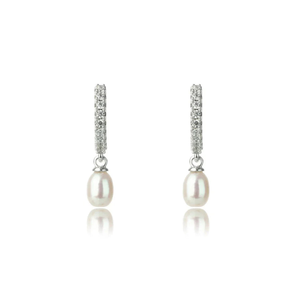 Georgini Oceans Bondi Freshwater Pearl & Silver Earrings