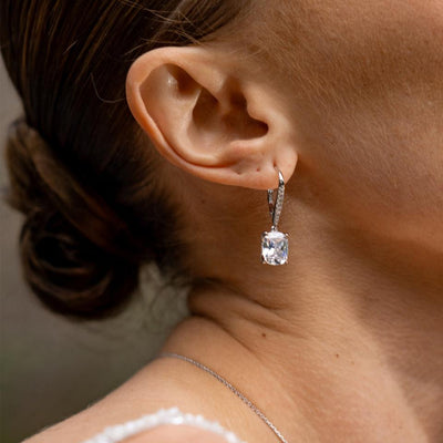 Georgini Sydney Soirée Elaine Cushion Cut Drop Earrings