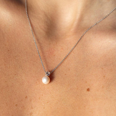 Georgini Noosa Fresh Water Pearl & Morganite Pendant