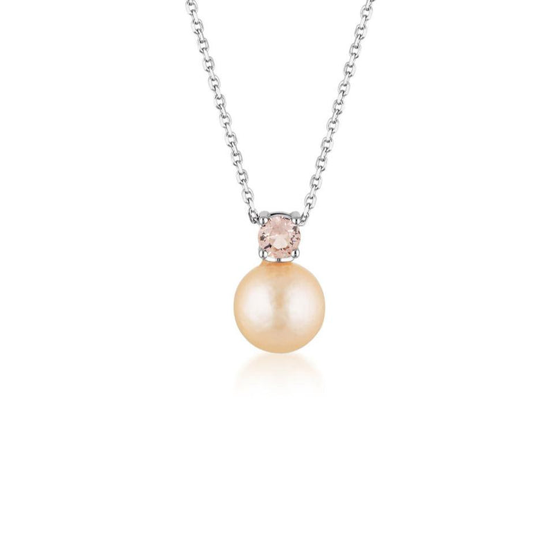 Georgini Noosa Fresh Water Pearl & Morganite Pendant