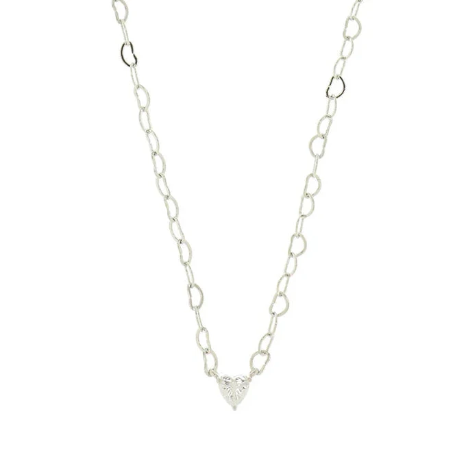 Georgini Sterling Silver Sweetheart Heart Chain Necklace
