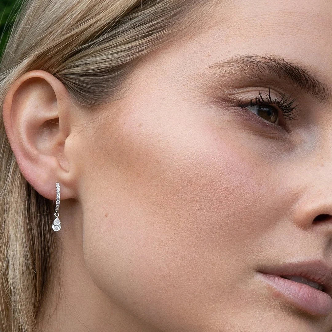 CARAT* London Leni Hoop 18K White Gold Vermeil