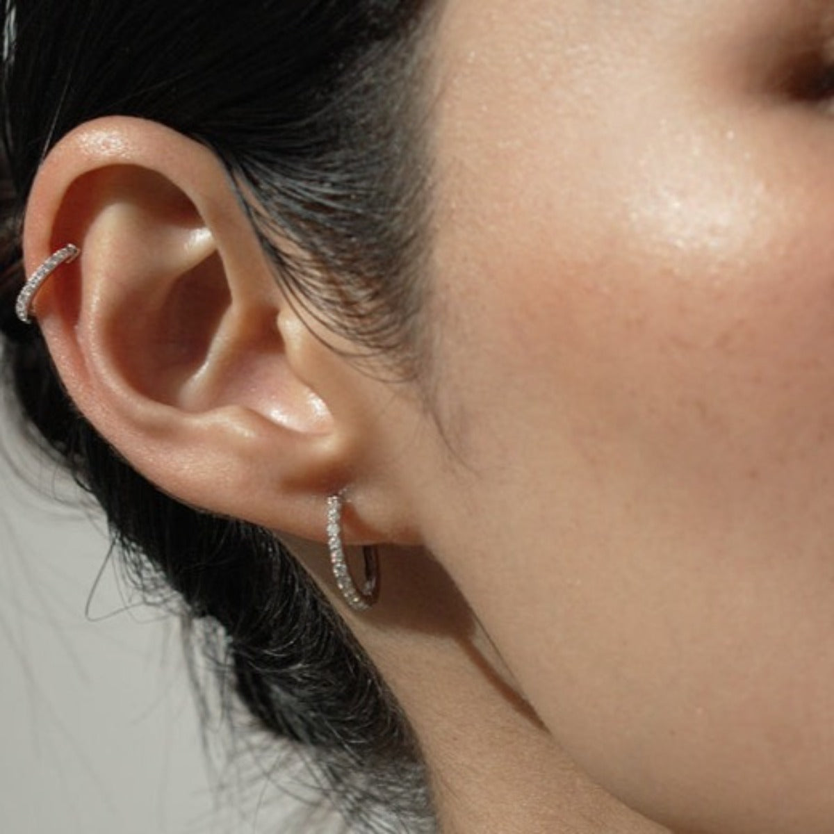 CARAT* London Sterling Silver Baby Hoop Earrings