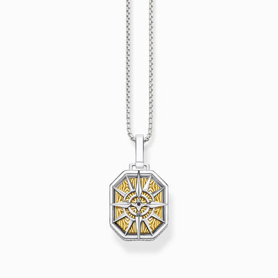 Thomas Sabo Jewellery Set Necklace Small Compass Gold And Silver