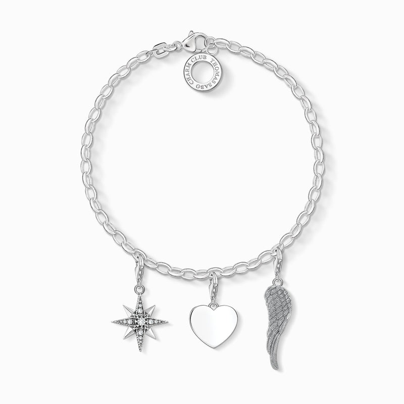 Thomas Sabo Sterling Silver Charm Club Heart Charm