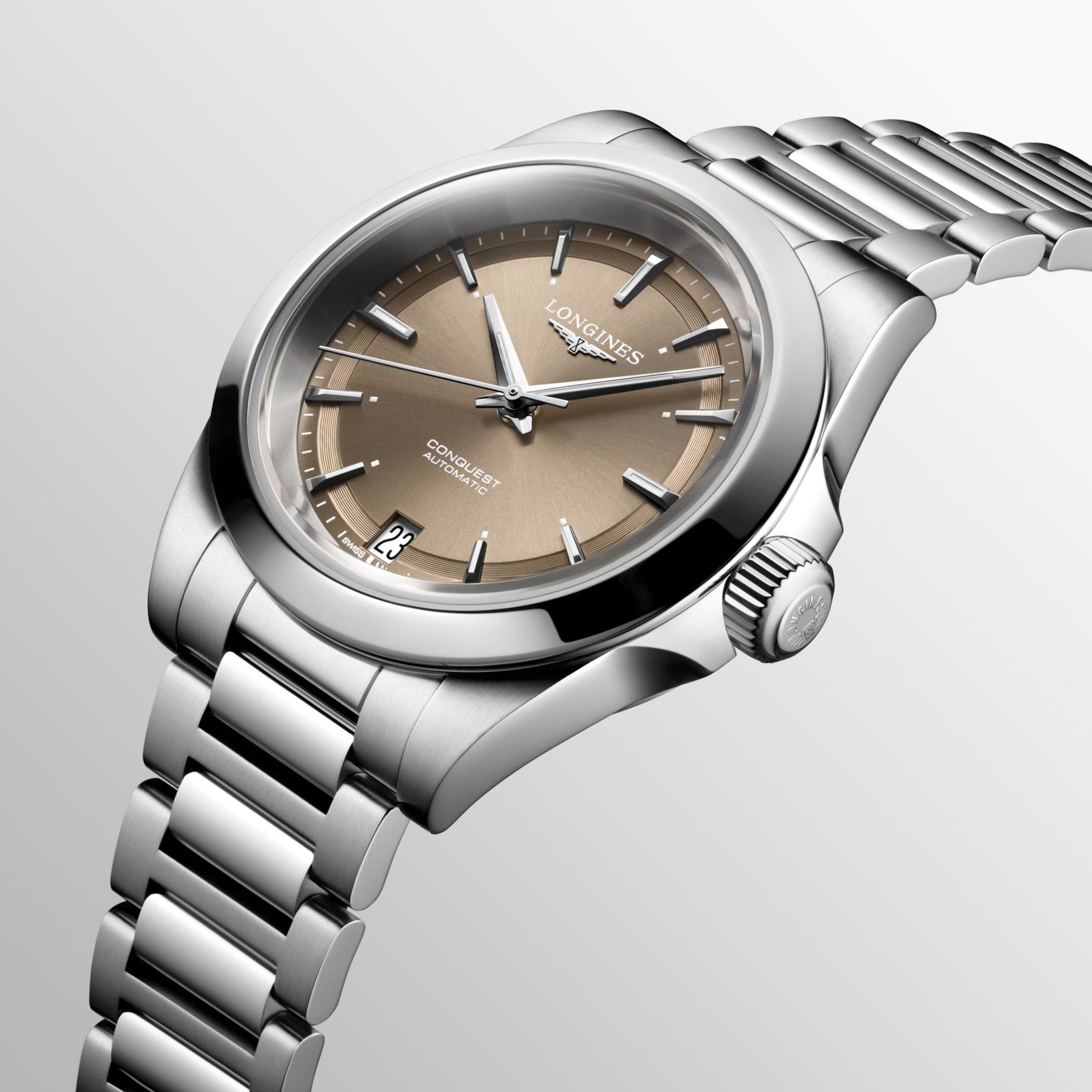 Longines Conquest 34mm Brown Automatic Men's Watch