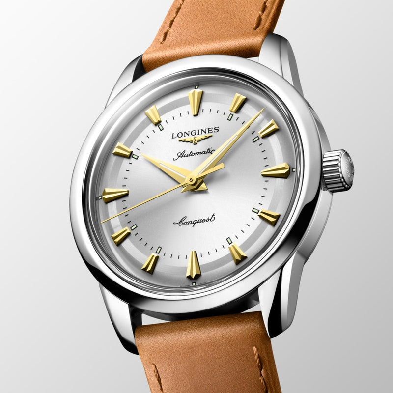 Longines Conquest Heritage 38mm Silver Automatic Men&