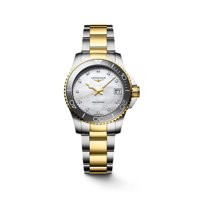 Longines HYDROCONQUEST 32mm White Mother of Pearl Quartz Women's Watch