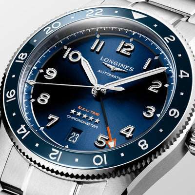 Longines SPIRIT ZULU TIME 39mm Blue Automatic Men's Watch