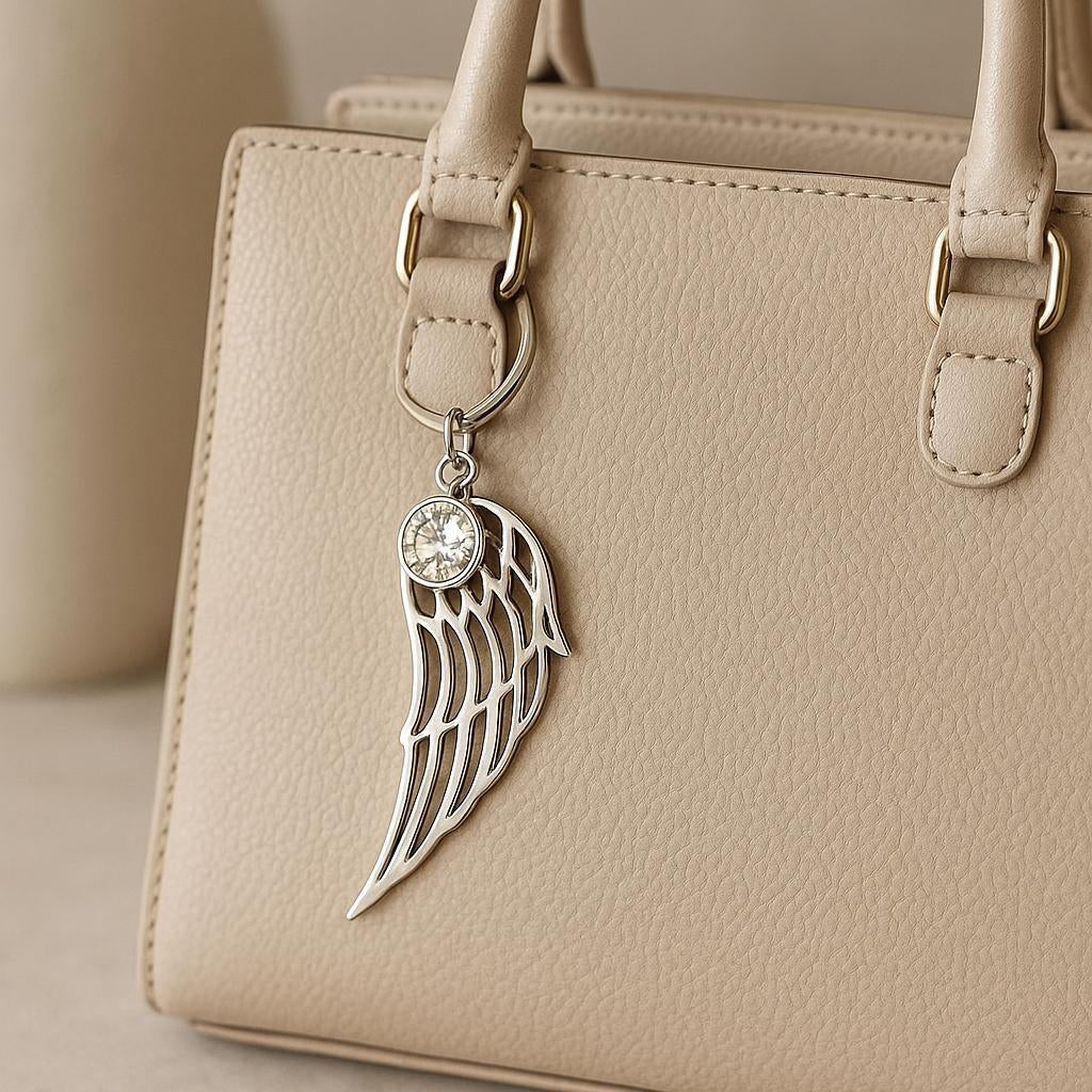 50th Anniversary Christmas Angel Wing Keyring