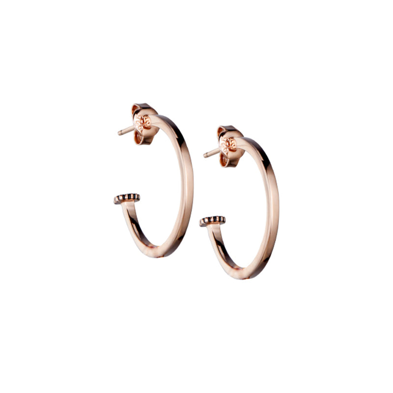 Steff Mix & Match Medium Rose Gold Vermeil Hoop Earrings