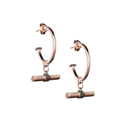 Steff Rose Gold Vermeil T Bar  Earring Charm