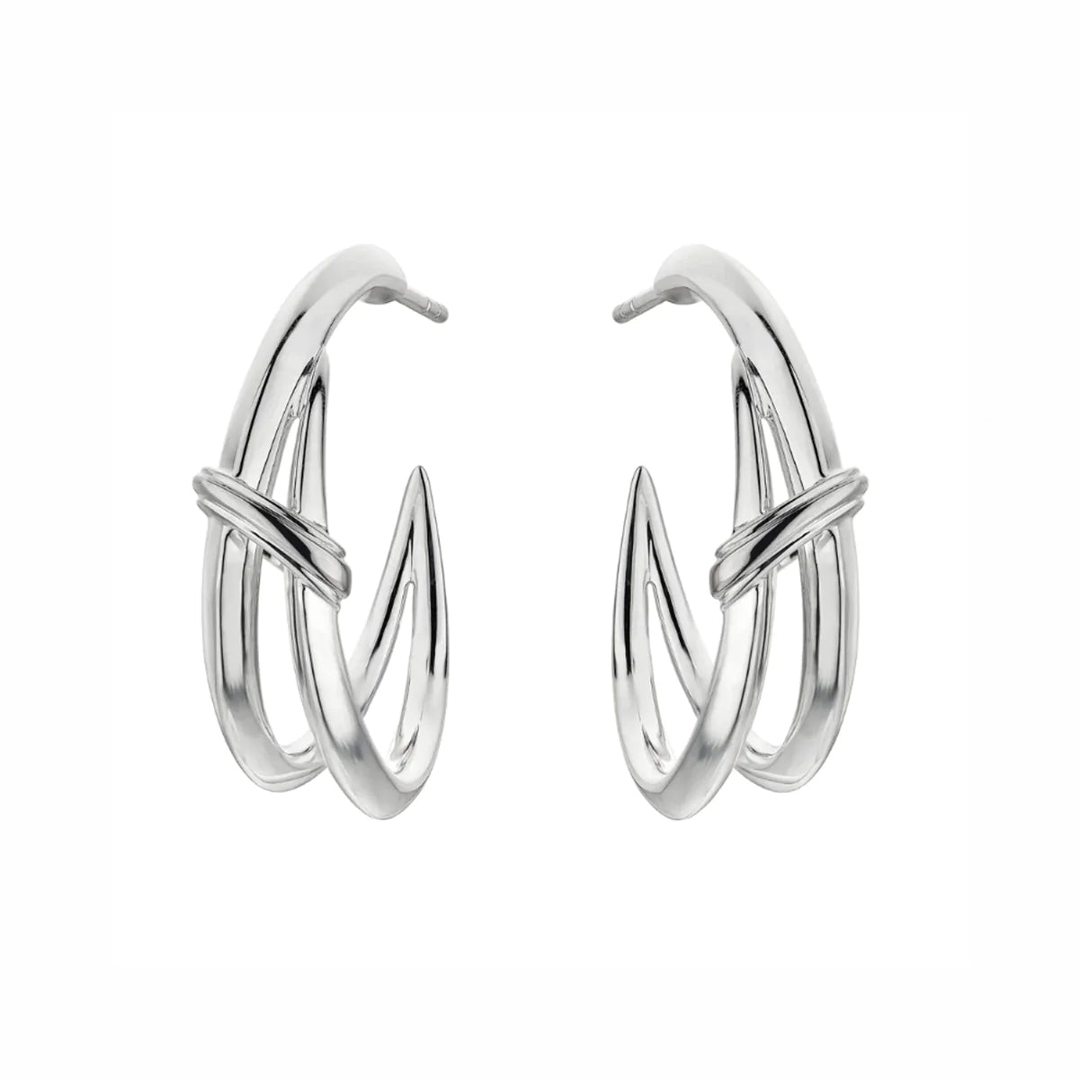 Shaun Leane Silver Hooked Black Pearl Earrings | Liberty