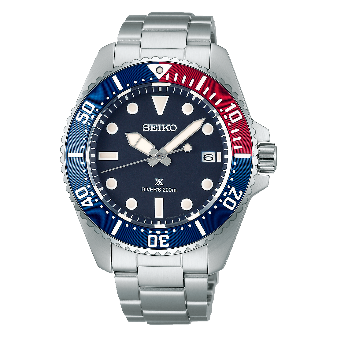 Seiko Prospex Solar Diver’s in Blue-Red-Blue Men's Watch