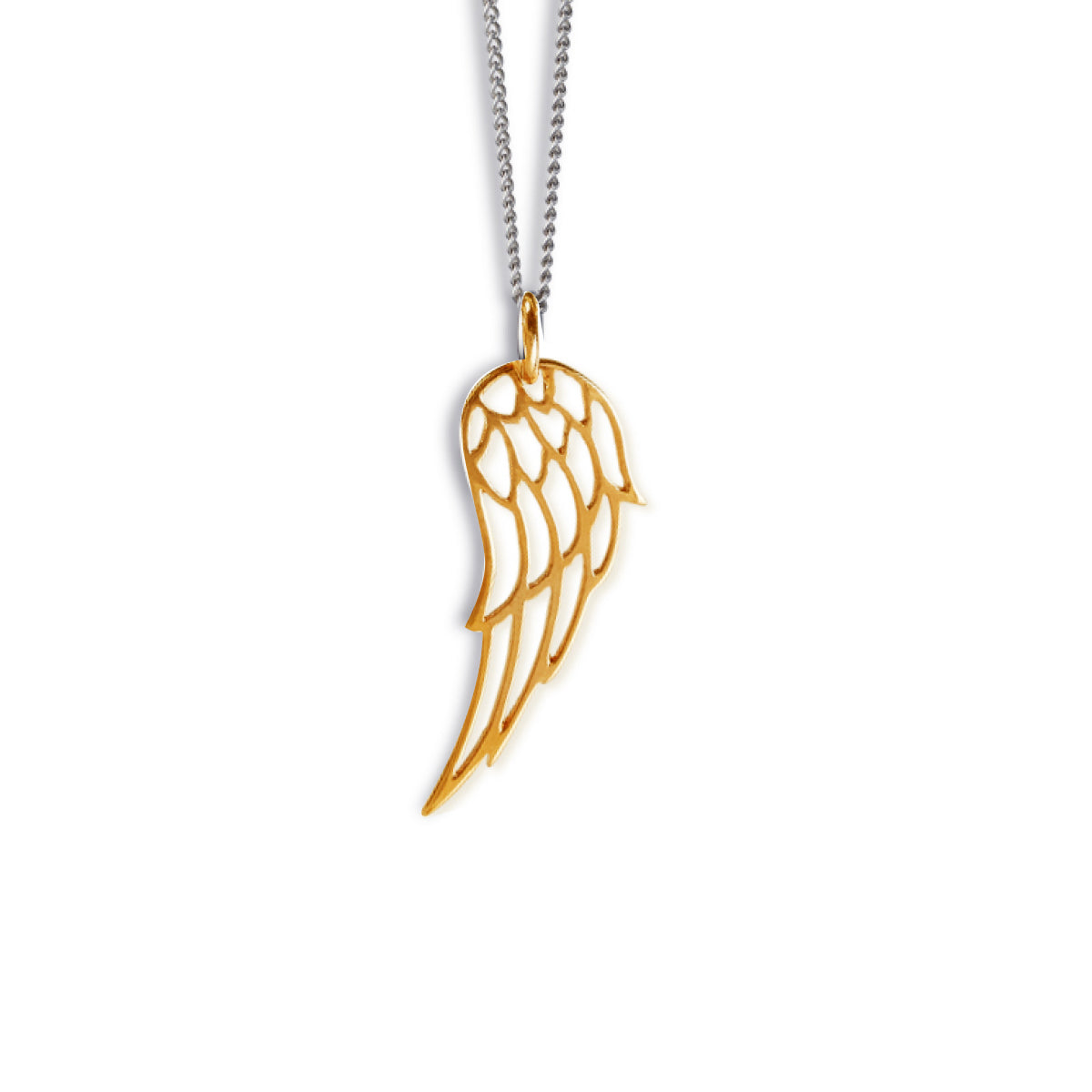 Steff Highgate Yellow Gold Vermeil Angel Wing Pendant with Chain