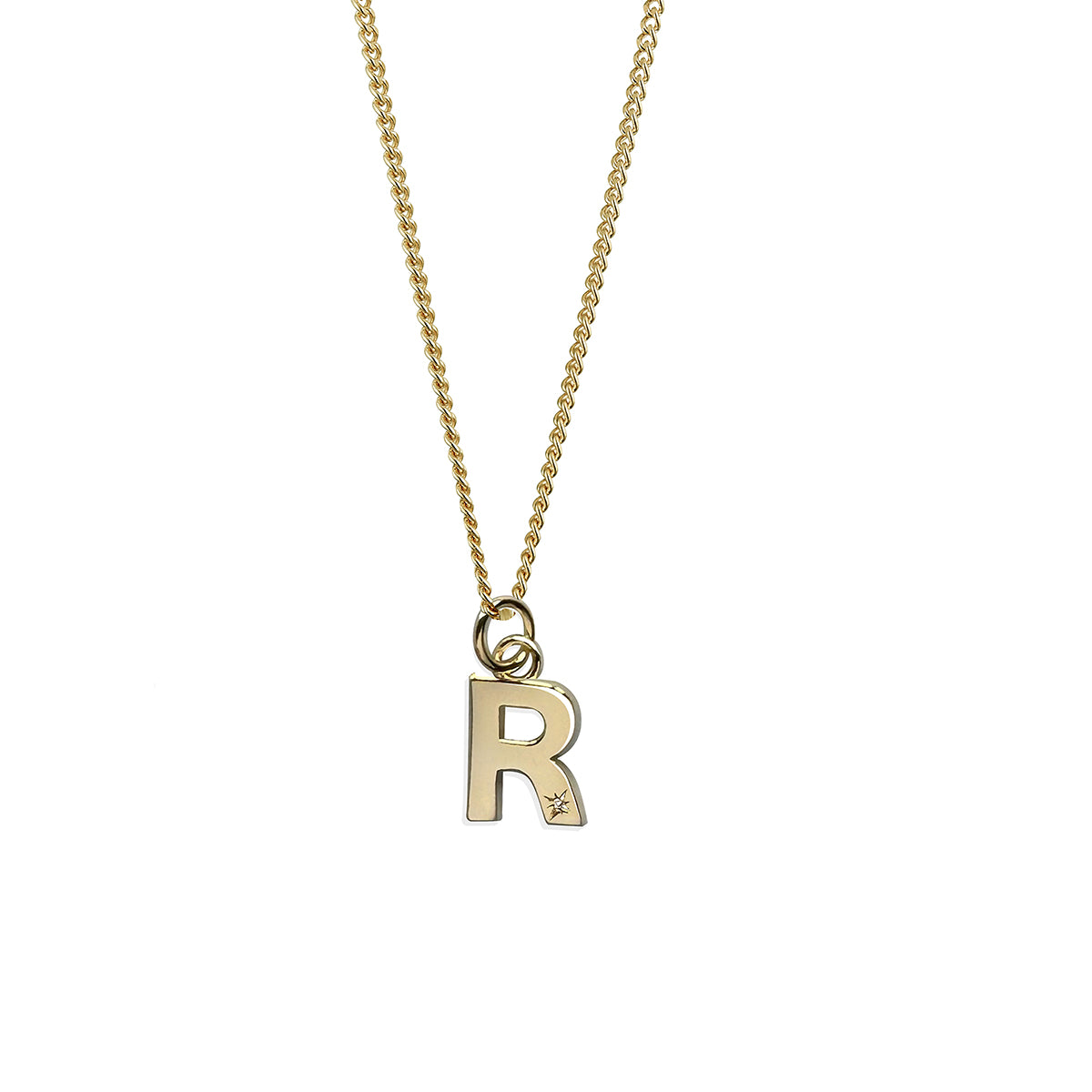Steff Yellow Gold Vermeil & Diamond Initial Pendants