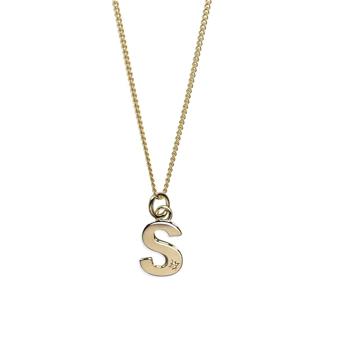 Steff Yellow Gold Vermeil & Diamond Initial Pendants