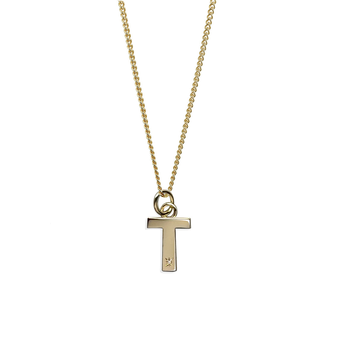 Steff Yellow Gold Vermeil & Diamond Initial Pendants
