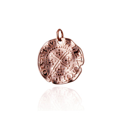 Steff Rose Gold Vermeil Large Coin Pendant