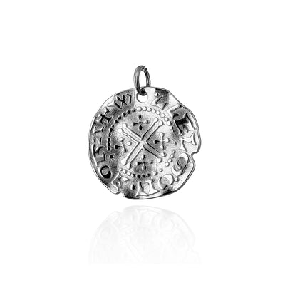 Steff Sterling SilverLarge Coin Pendant