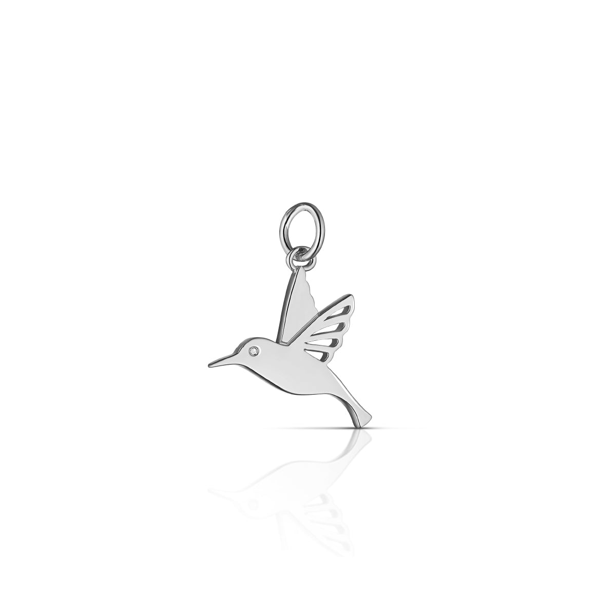 Steff Silver & Diamond Hummingbird Charm