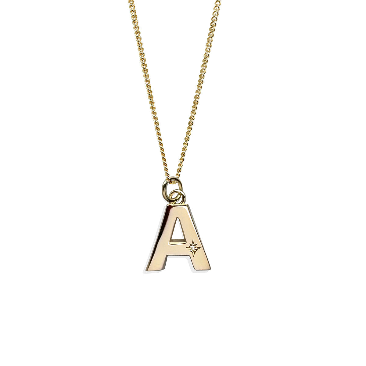 Steff Yellow Gold Vermeil & Diamond Initial Pendants