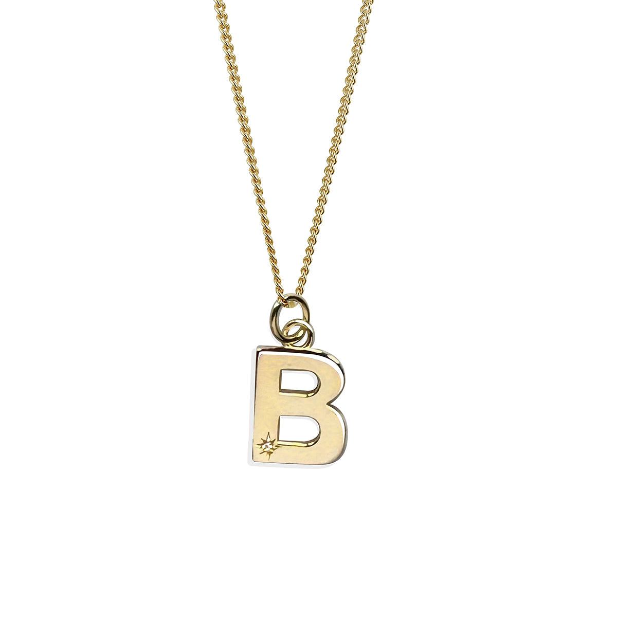 Steff Yellow Gold Vermeil & Diamond Initial Pendants