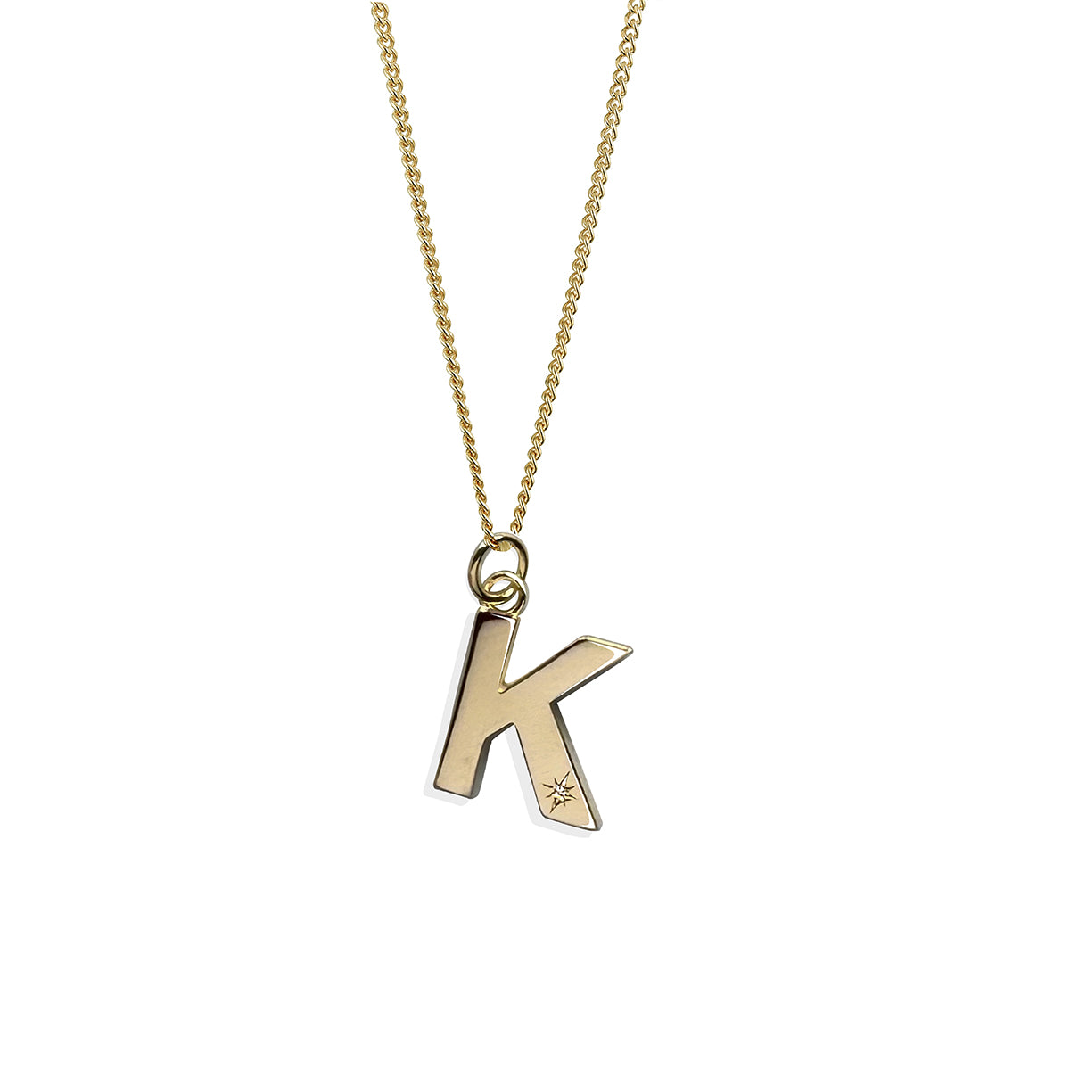 Steff Yellow Gold Vermeil & Diamond Initial Pendants
