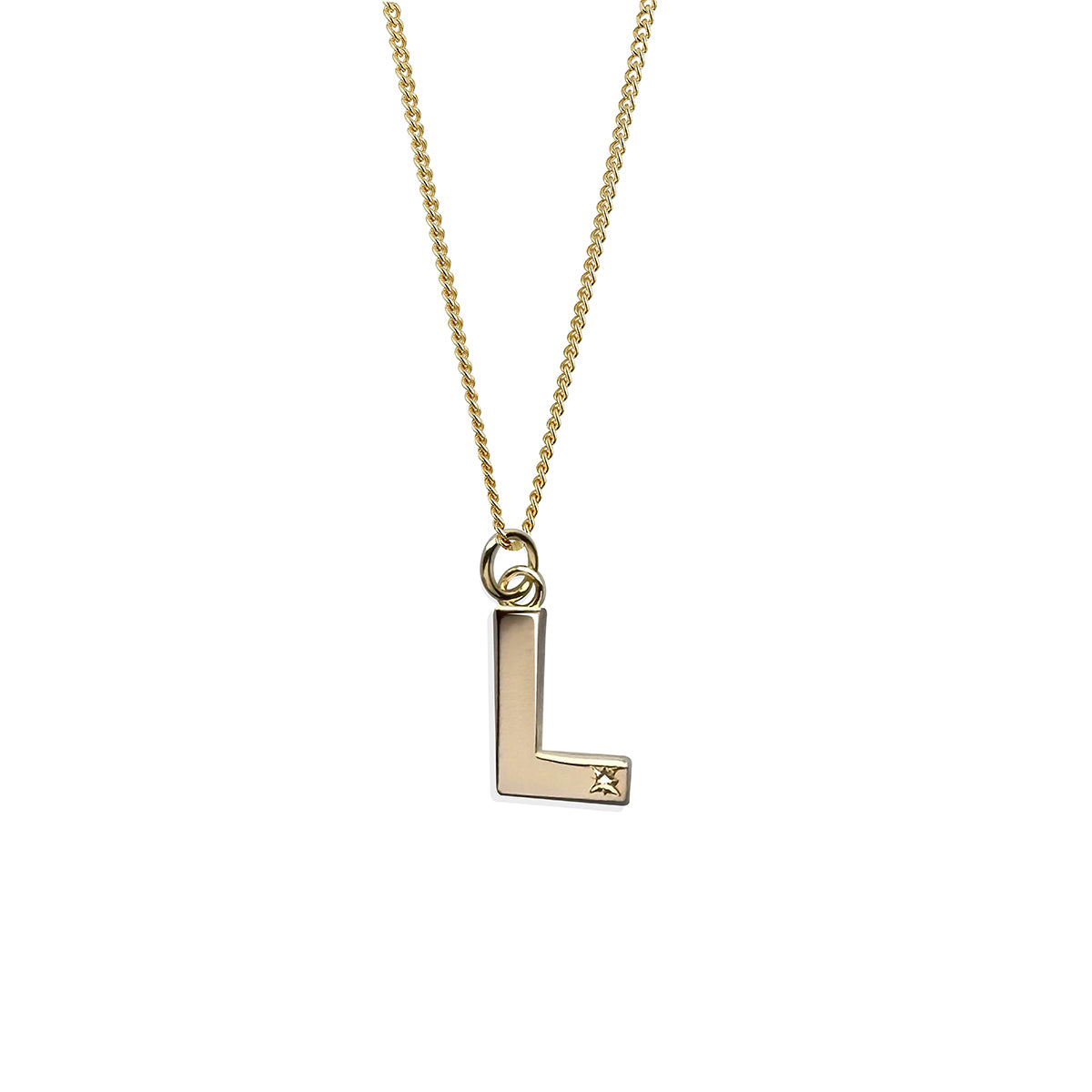 Steff Yellow Gold Vermeil & Diamond Initial Pendants