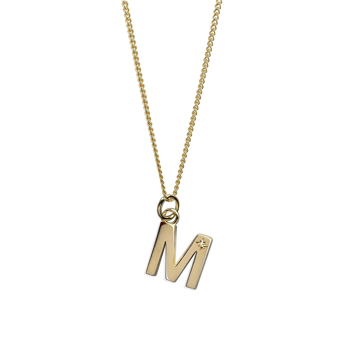 Steff Yellow Gold Vermeil & Diamond Initial Pendants