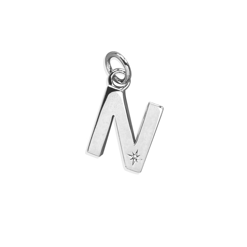 Steff Silver & Diamond Initial Charms