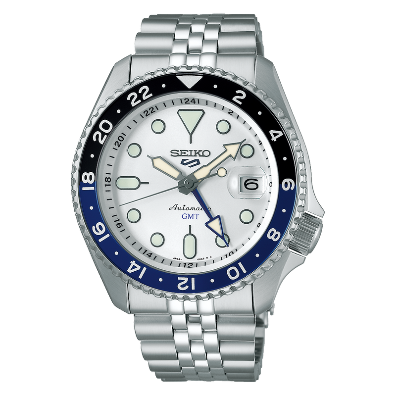 Seiko Seiko 5 Sports SKX GMT Sky Blue Silver Cloud Men&