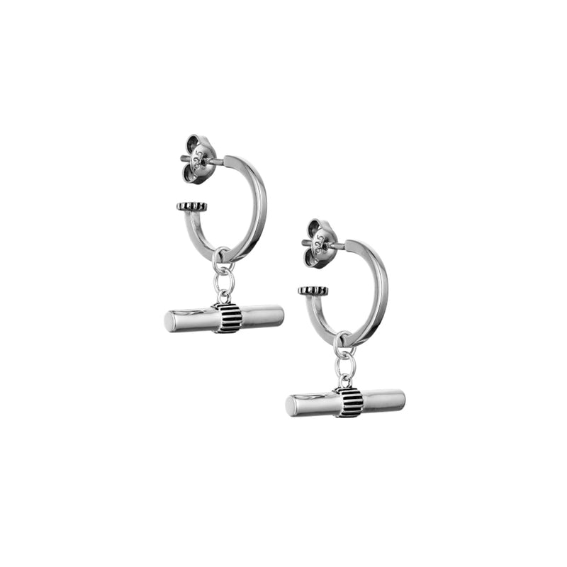 Steff Silver T Bar  Earring Charm