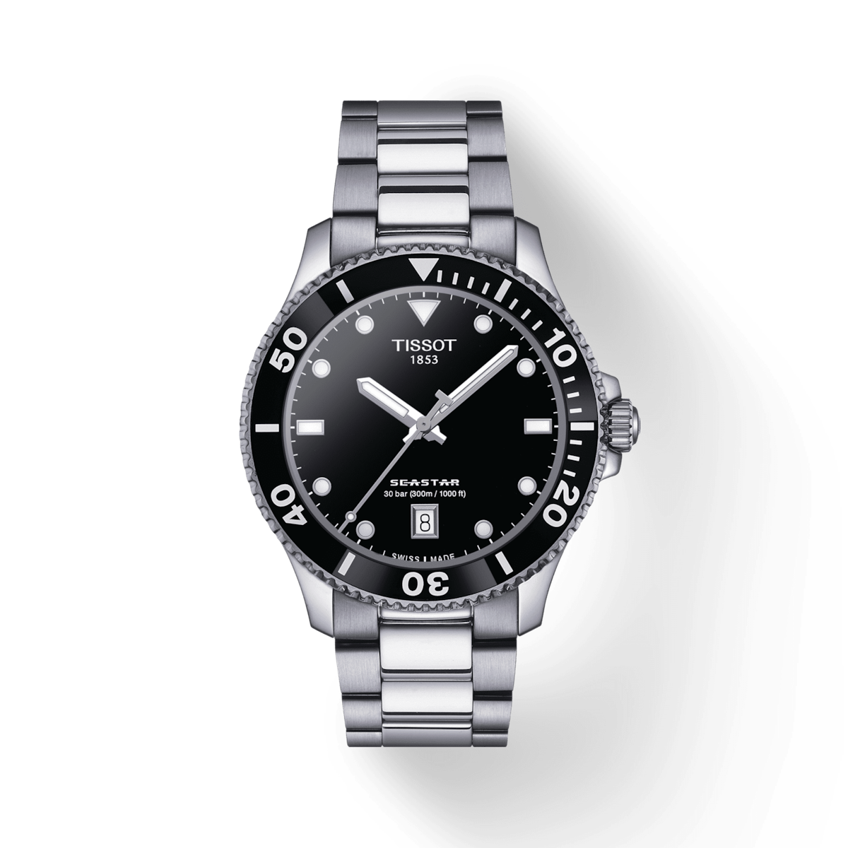Tissort Seastar 1000 40mm Black Swiss Quartz Unisex Watch