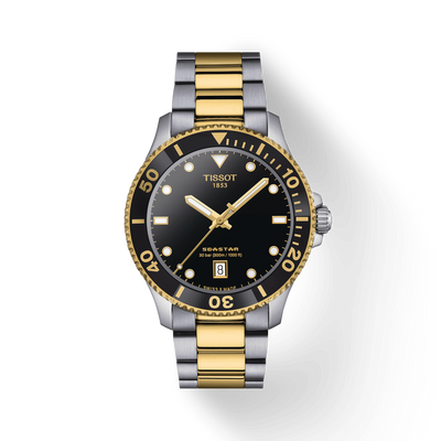 Tissot Seastar 40mm Black Dial Quartz Men's Watch