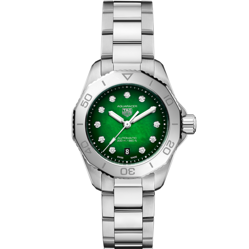 Tag Heuer Aquaracer 30mm Green Automatic Ladies Watch