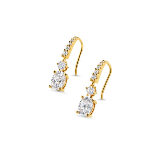 CARAT* London Thea Oval Earrings 18K Gold Vermeil