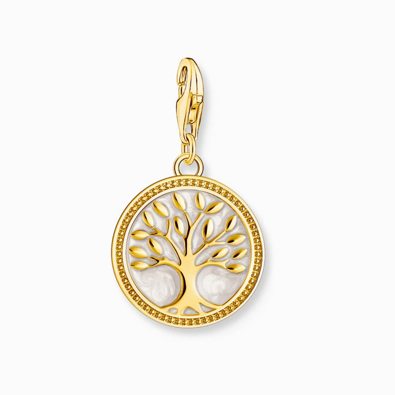 Thomas Sabo 925 Sterling Silver Yellow Gold Tree of Love Charm Pendant