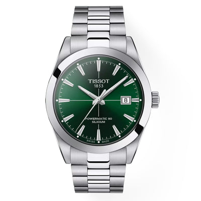 Tissot Powermatic 80 Silicium Green Dial Stainless Steel Men's Watch