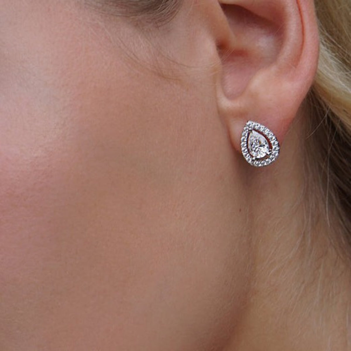 CARAT* London Sterling Silver Emile Stud Earrings