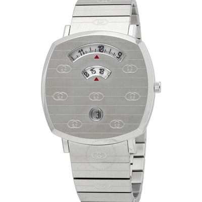 Gucci Grip Interlocking G 38mm Silver Quartz Watch