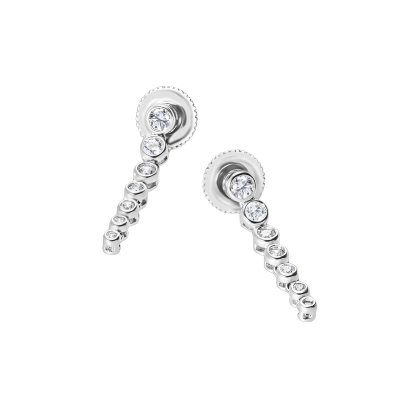 CARAT* London  Baby Quentin White Gold Plated Drop Earrings