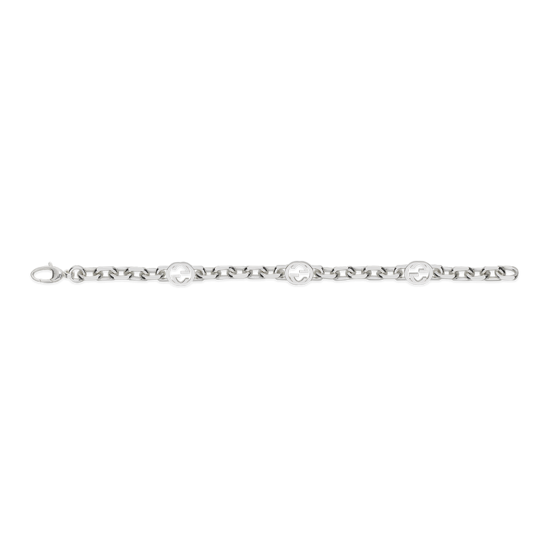 Gucci Interlocking Sterling Silver Bracelet