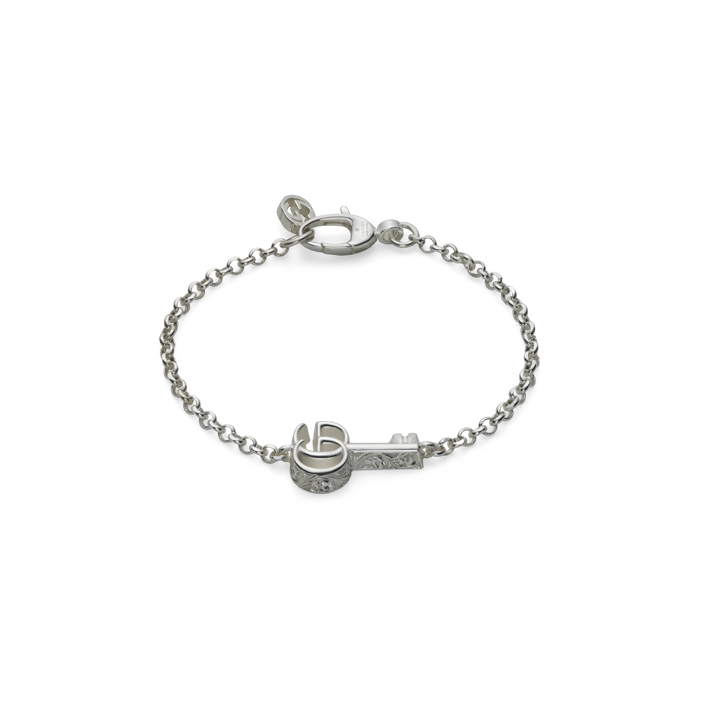 Gucci GG Marmont Sterling Silver Key Bracelet