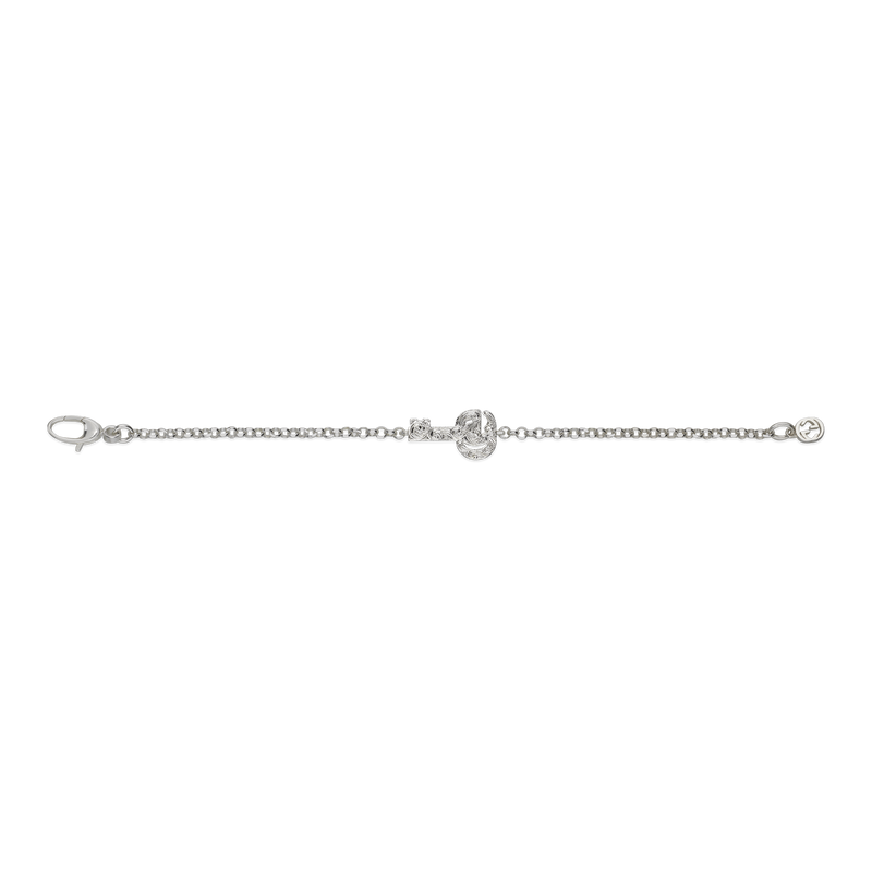 Gucci Sterling Silver Double G Key Bracelet