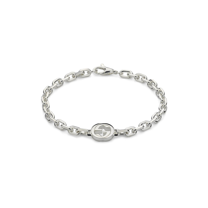 Gucci Interlocking Sterling Silver Bracelet