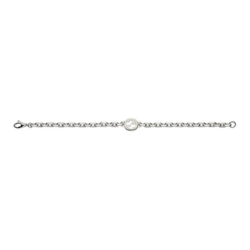 Gucci Interlocking Sterling Silver Bracelet